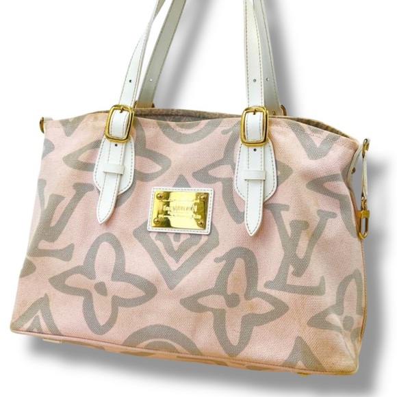 Louis Vuitton Handbags - Louis Vuitton Tahitienne Cabas PM Rose Pink Tote Bag 2008 Cruise Collection
